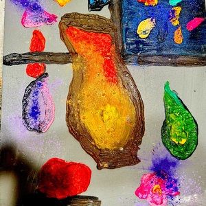 Decomposed bouquet. Oil/acrylic mixed medium.